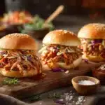 apple cider pulled pork sliders - featured image