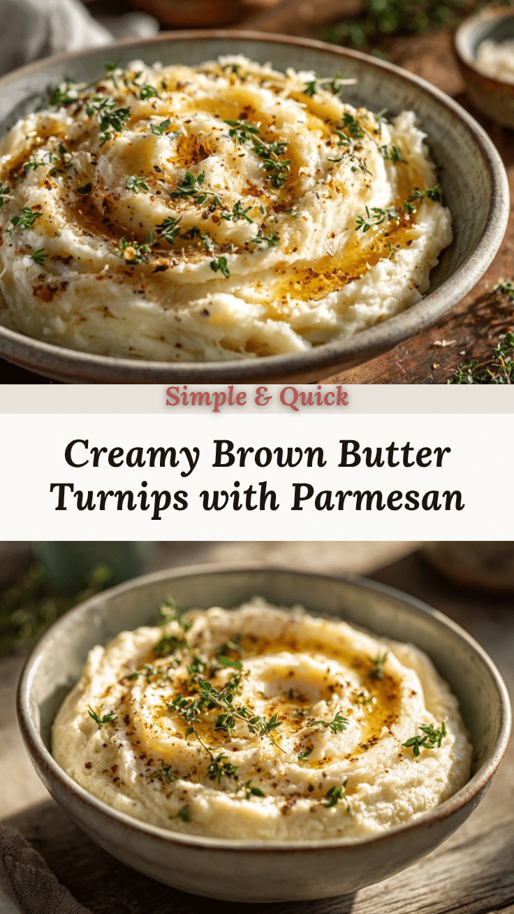 brown butter mashed turnips recipe