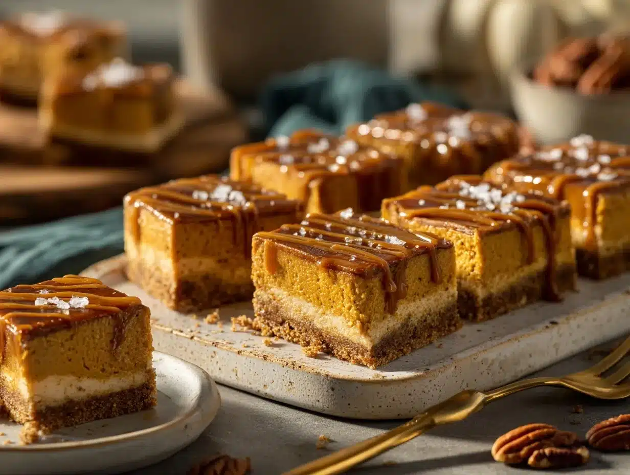 brown butter pumpkin cheesecake bars preparation steps