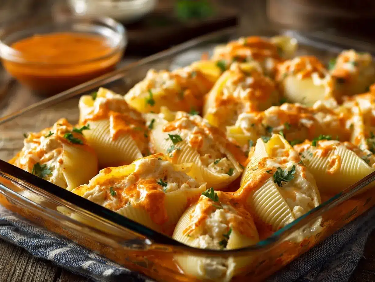buffalo chicken stuffed shells preparation steps