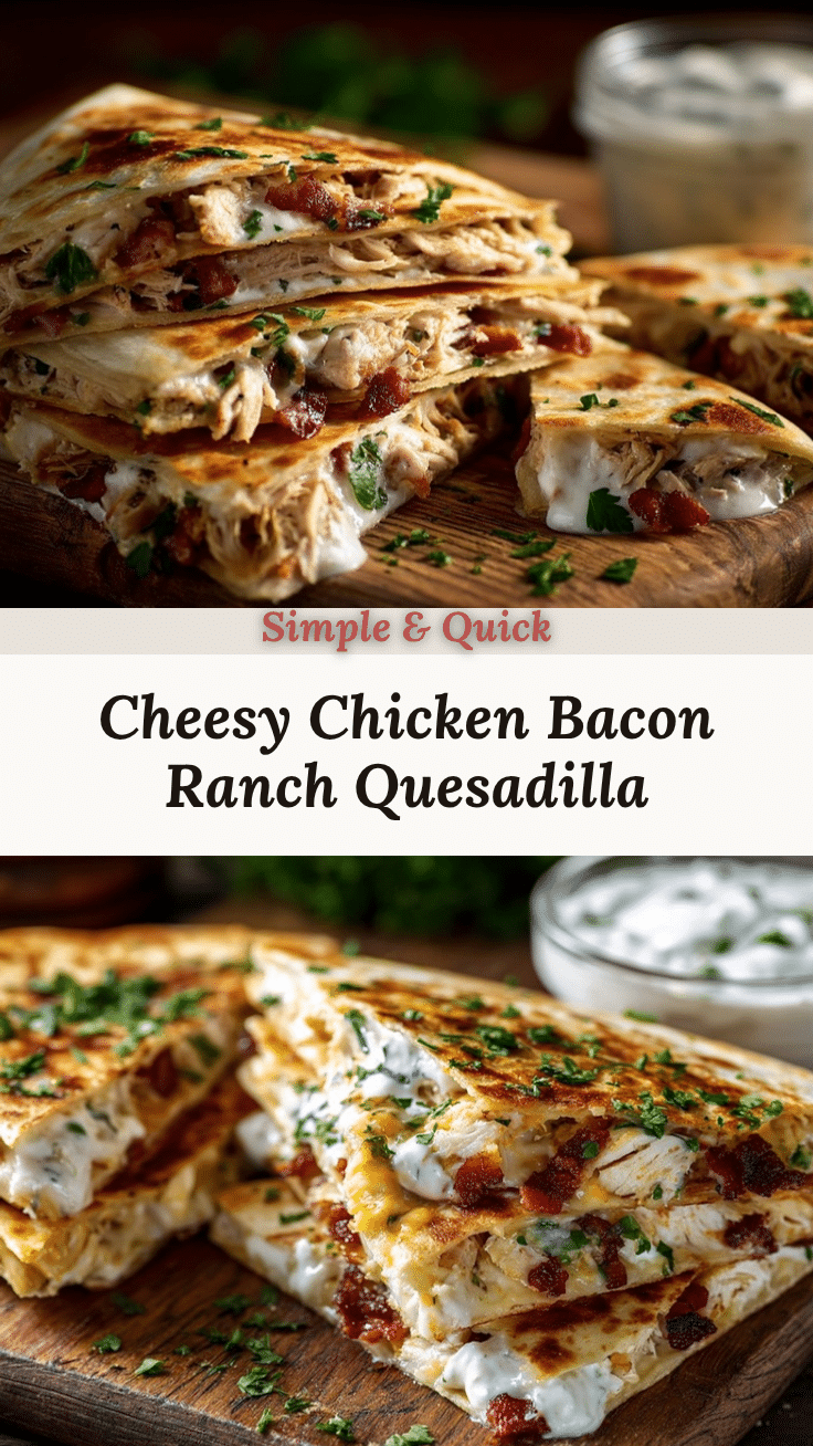 chicken bacon ranch quesadilla recipe