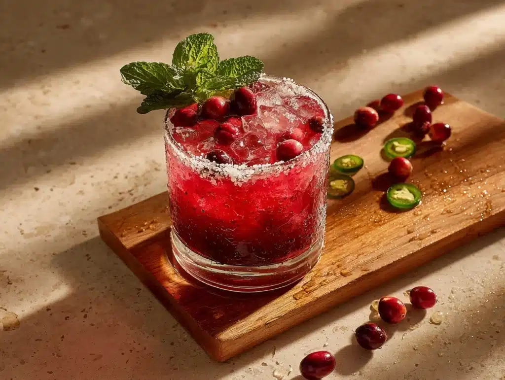 cranberry-jalapeño margarita - featured image