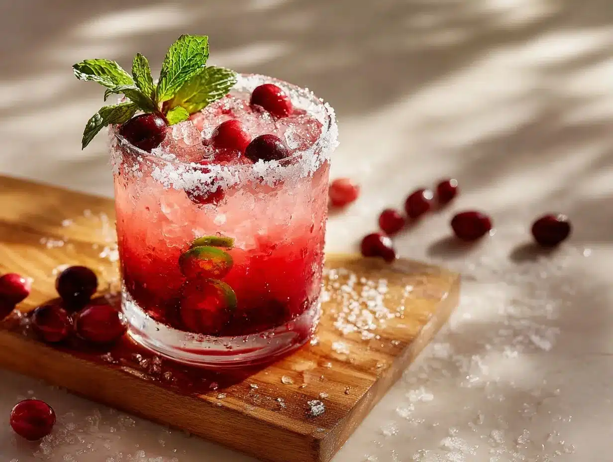 cranberry-jalapeño margarita preparation steps