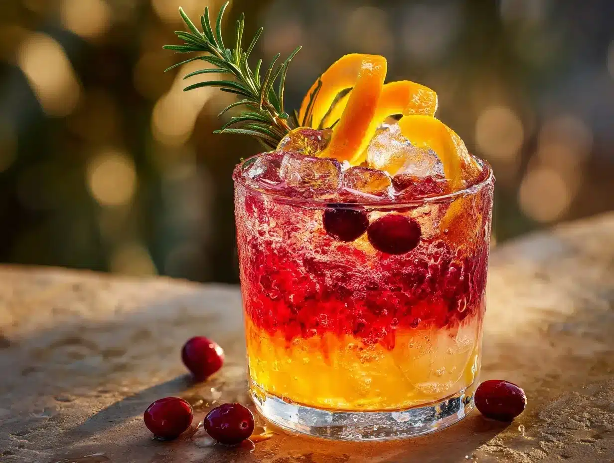 cranberry orange gin and tonic preparation steps