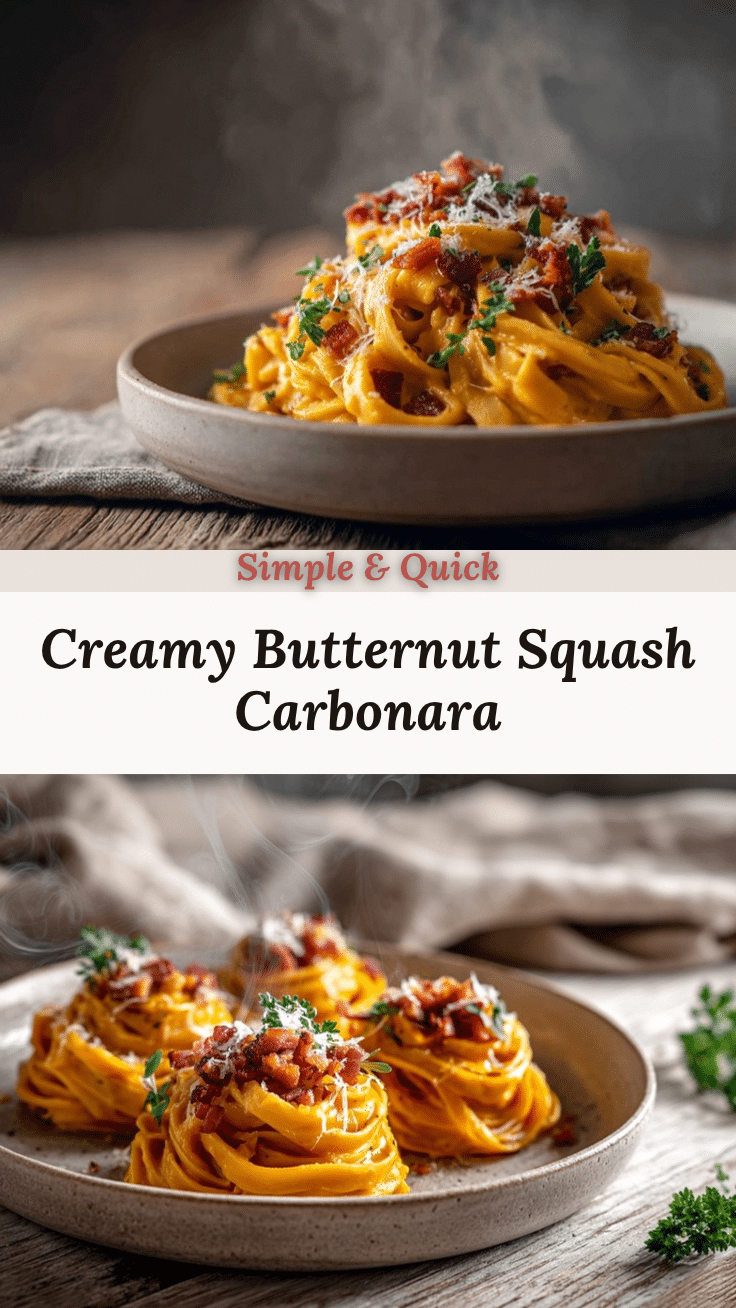 creamy butternut squash carbonara recipe