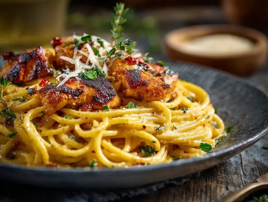 creamy Cajun chicken spaghetti - featured image