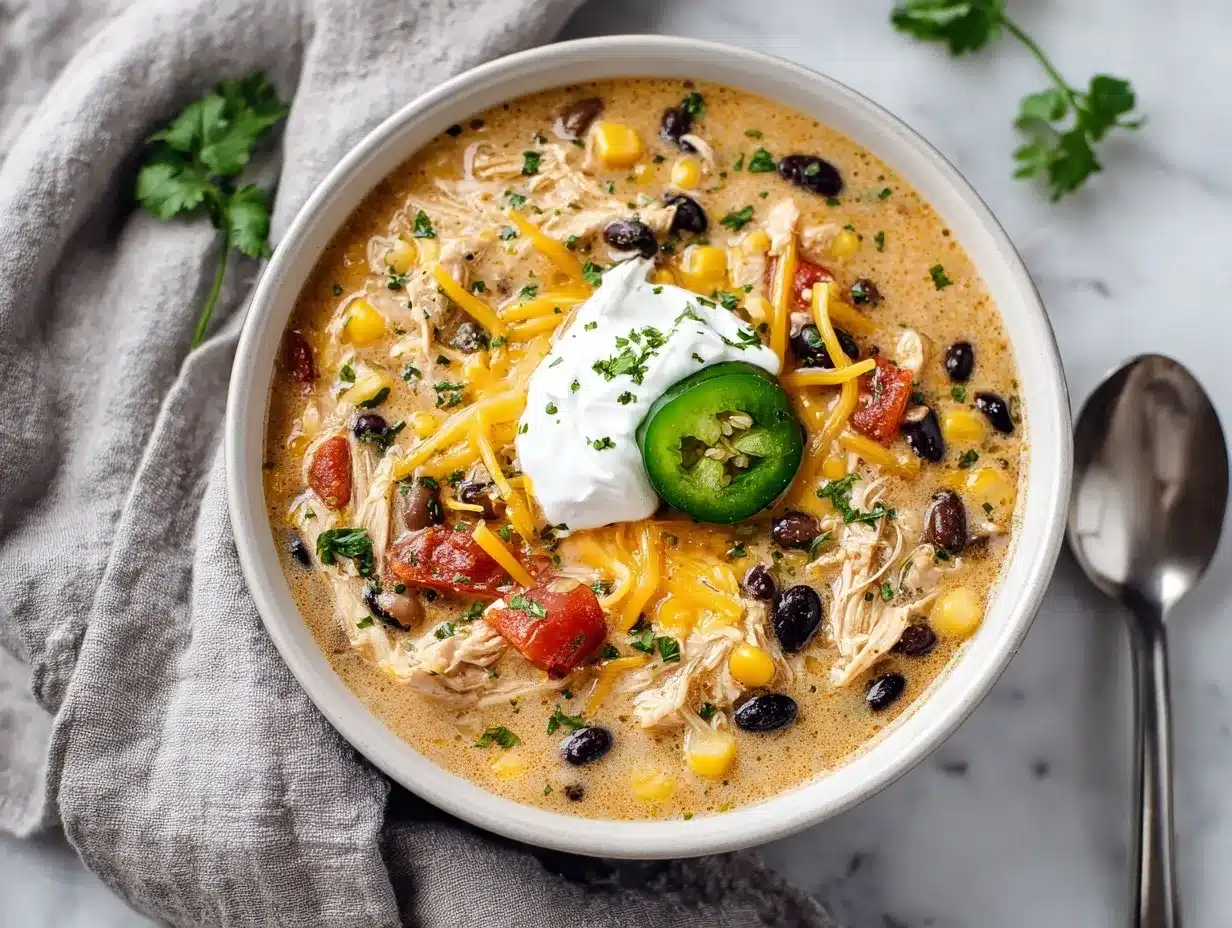 creamy crockpot chicken chili preparation steps