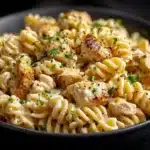 creamy parmesan chicken pasta - featured image