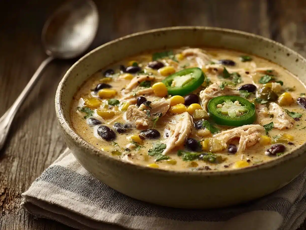 creamy poblano chicken chili preparation steps