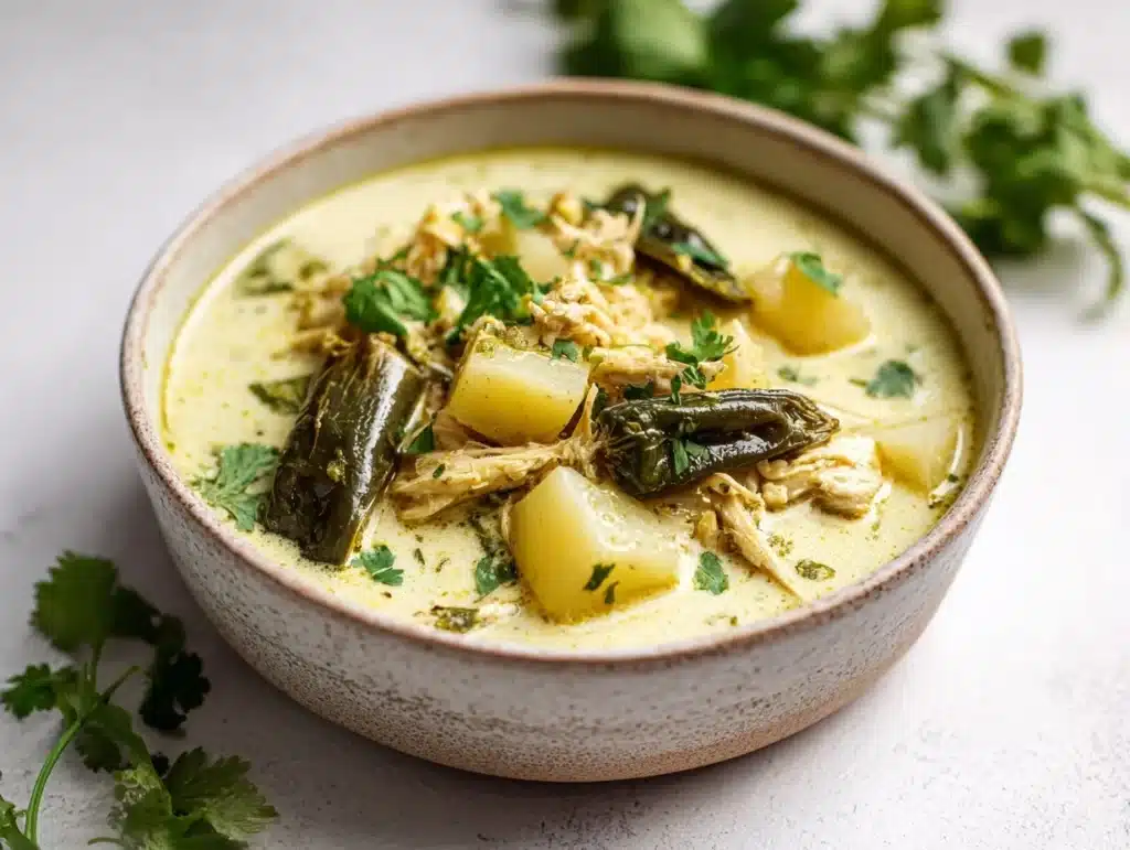 creamy roasted poblano soup - featured image