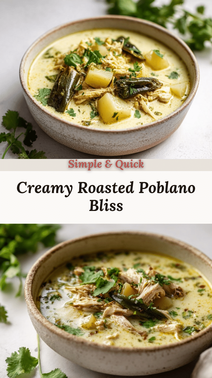 creamy roasted poblano soup recipe