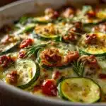 ground turkey zucchini casserole - featured image
