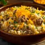 hamburger rice casserole - featured image