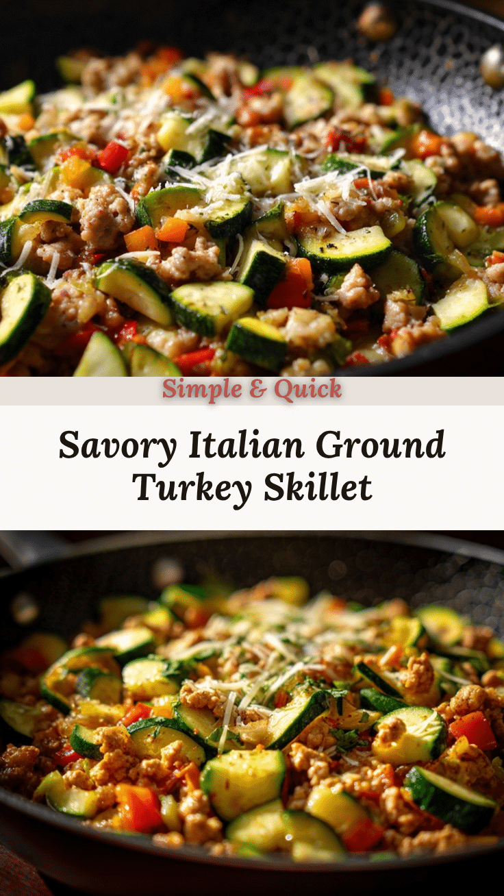 Healthy Italian Ground Turkey Skillet recipe