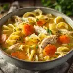 homemade chicken noodle soup - featured image