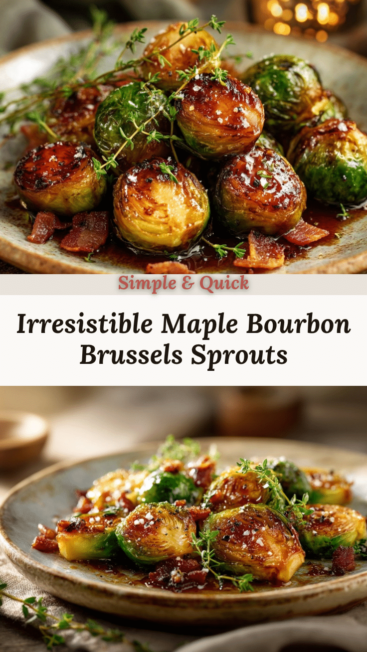 Maple Bourbon Glazed Brussels Sprouts recipe