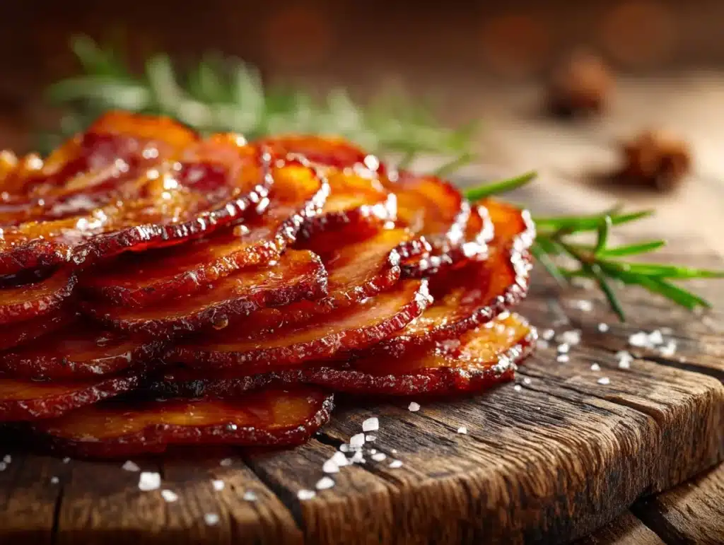 maple-glazed turkey bacon - featured image