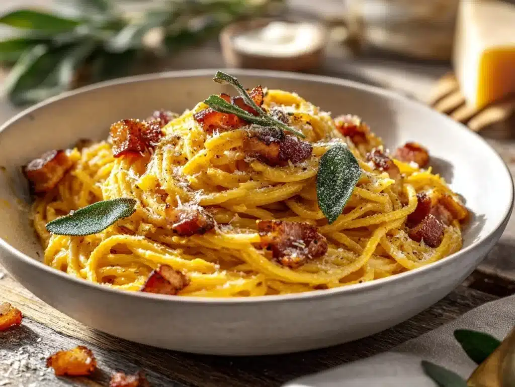 pumpkin carbonara - featured image