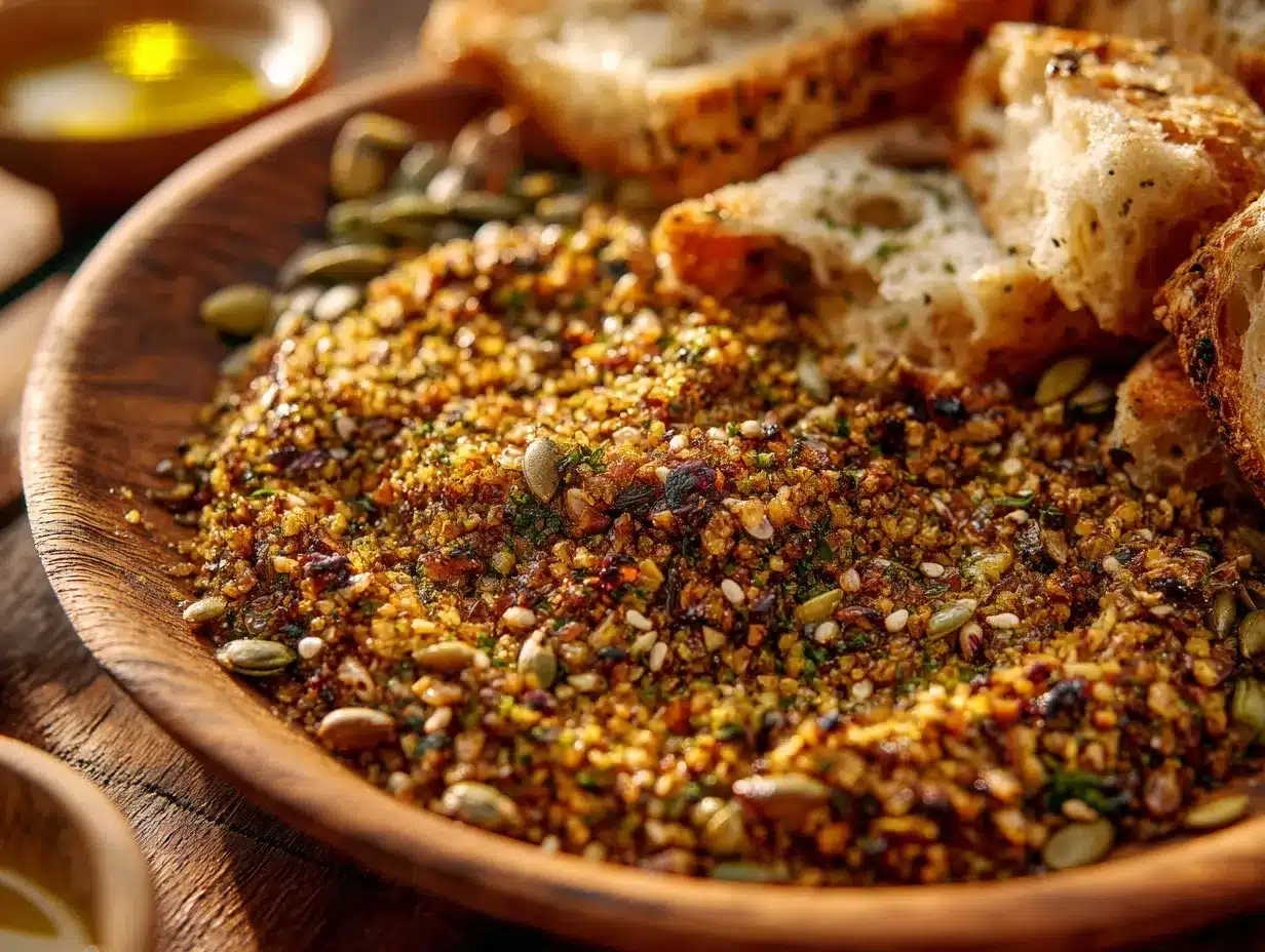 pumpkin seed dukkah preparation steps