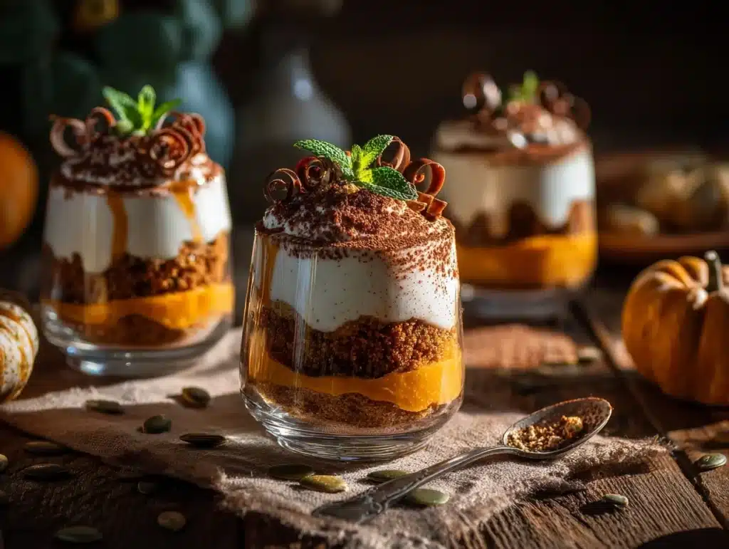 pumpkin tiramisu parfaits - featured image