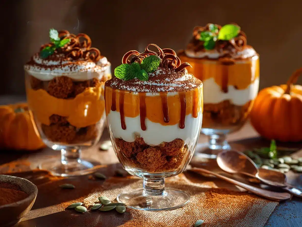 pumpkin tiramisu parfaits preparation steps
