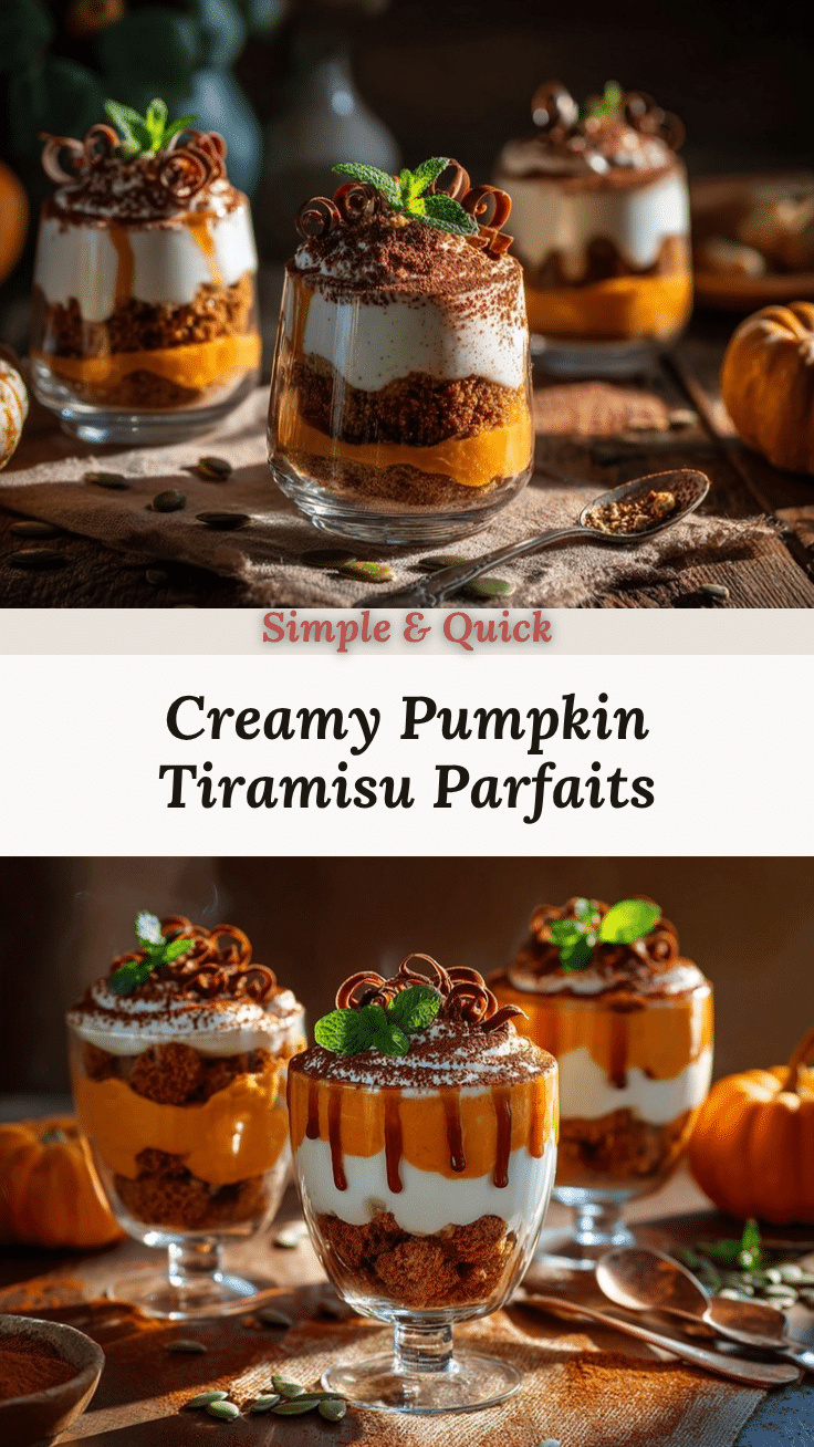 pumpkin tiramisu parfaits recipe