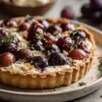 roasted grape and goat cheese tart - featured image