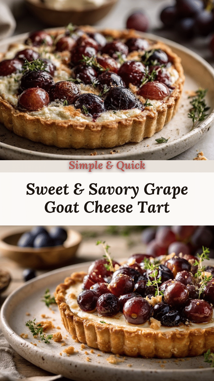 roasted grape and goat cheese tart recipe