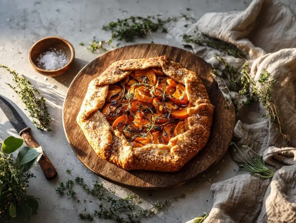 savory butternut squash galette - featured image