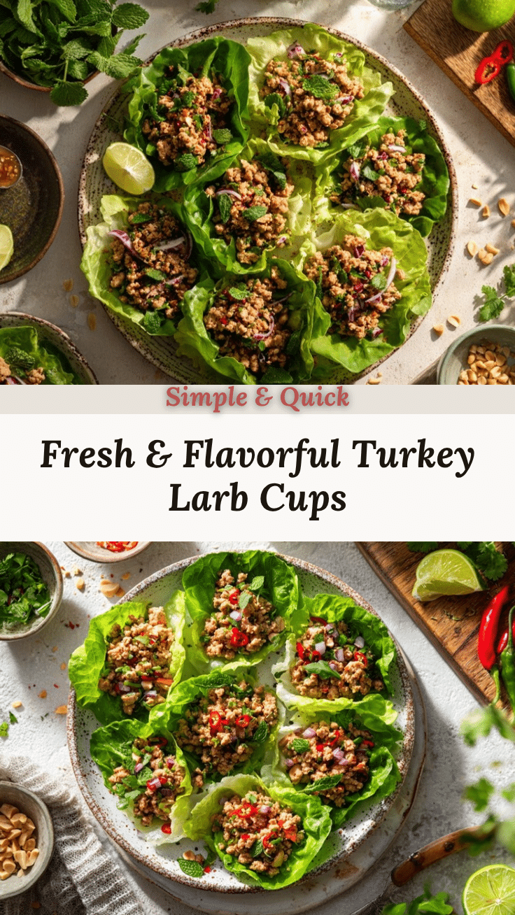 turkey larb lettuce cups recipe