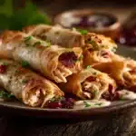 turkey spring rolls - featured image