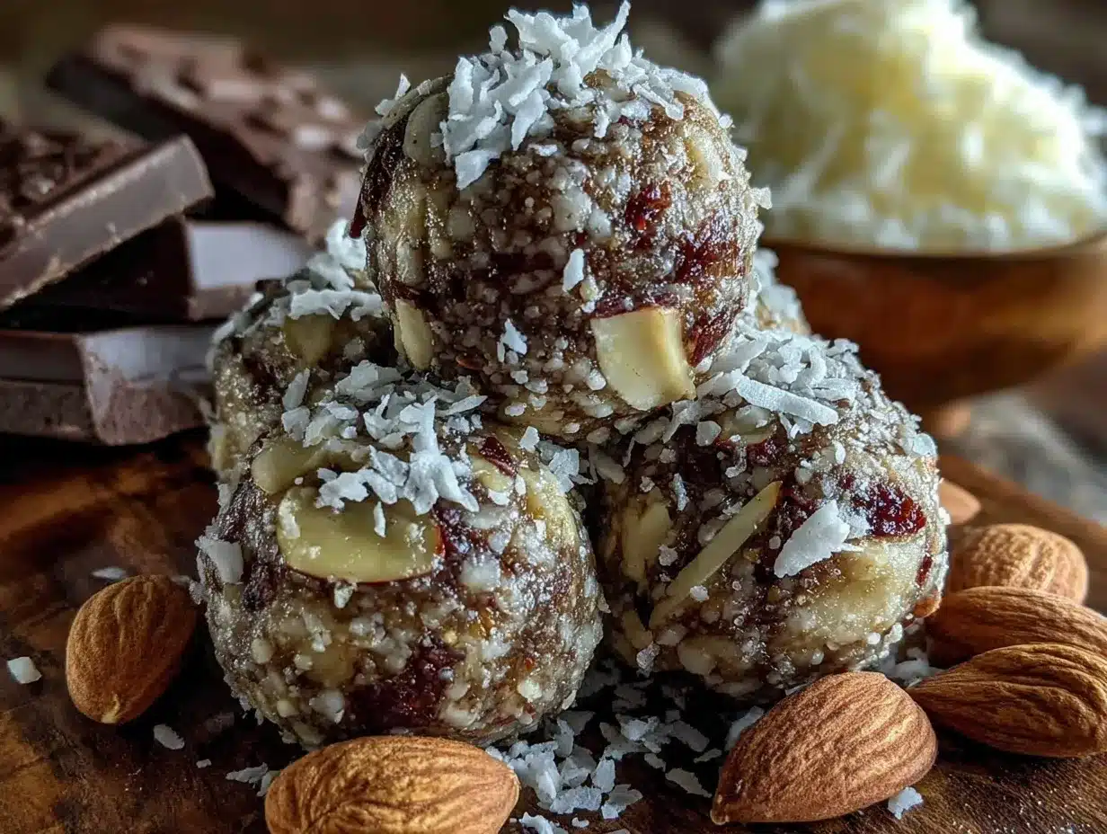 Almond Joy Protein Balls preparation steps