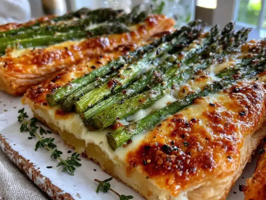 asparagus Gruyere puff pastry tart - featured image