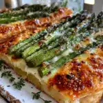 asparagus Gruyere puff pastry tart - featured image
