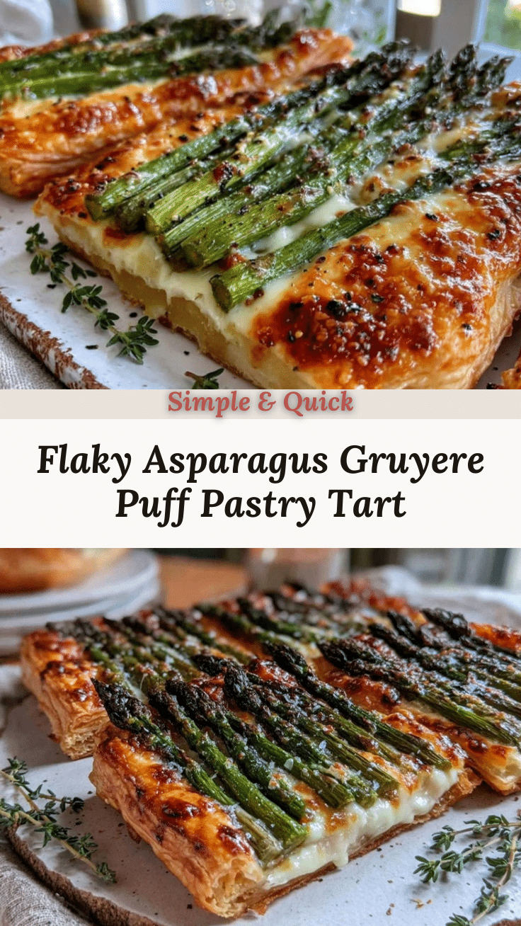 asparagus Gruyere puff pastry tart recipe