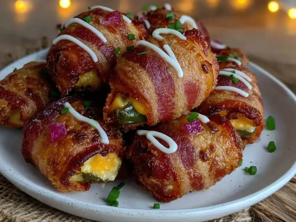 bacon-wrapped jalapeno popper football bites - featured image
