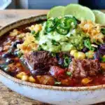 beef and bean taco soup - featured image