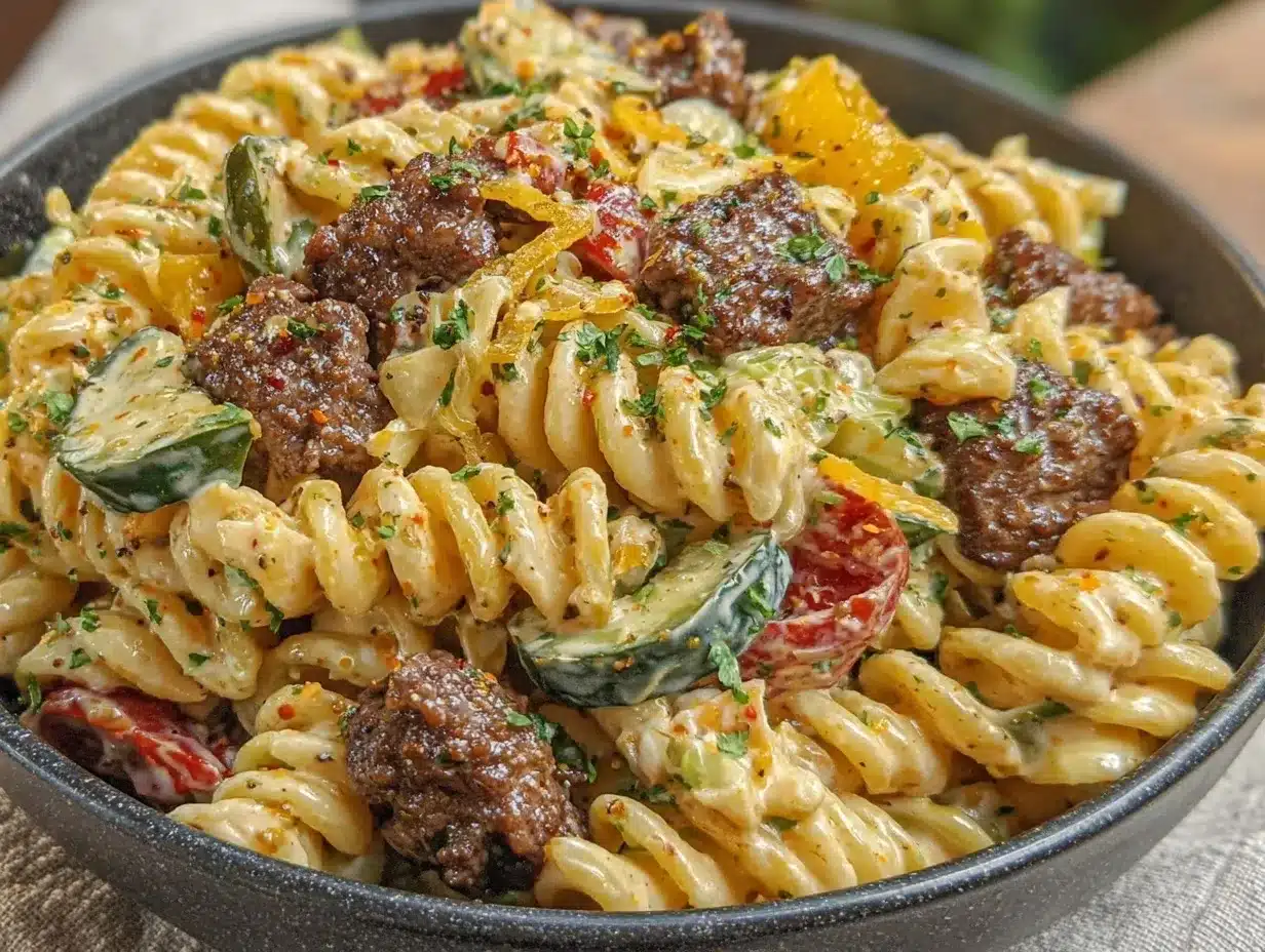 Big Mac Pasta Salad preparation steps