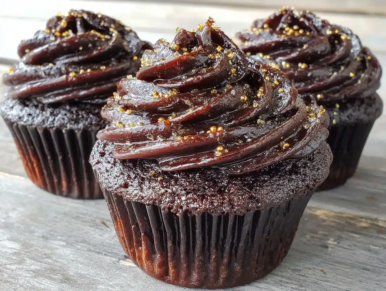 Black Velvet Cupcakes preparation steps