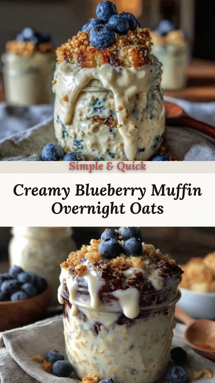 blueberry muffin overnight oats recipe