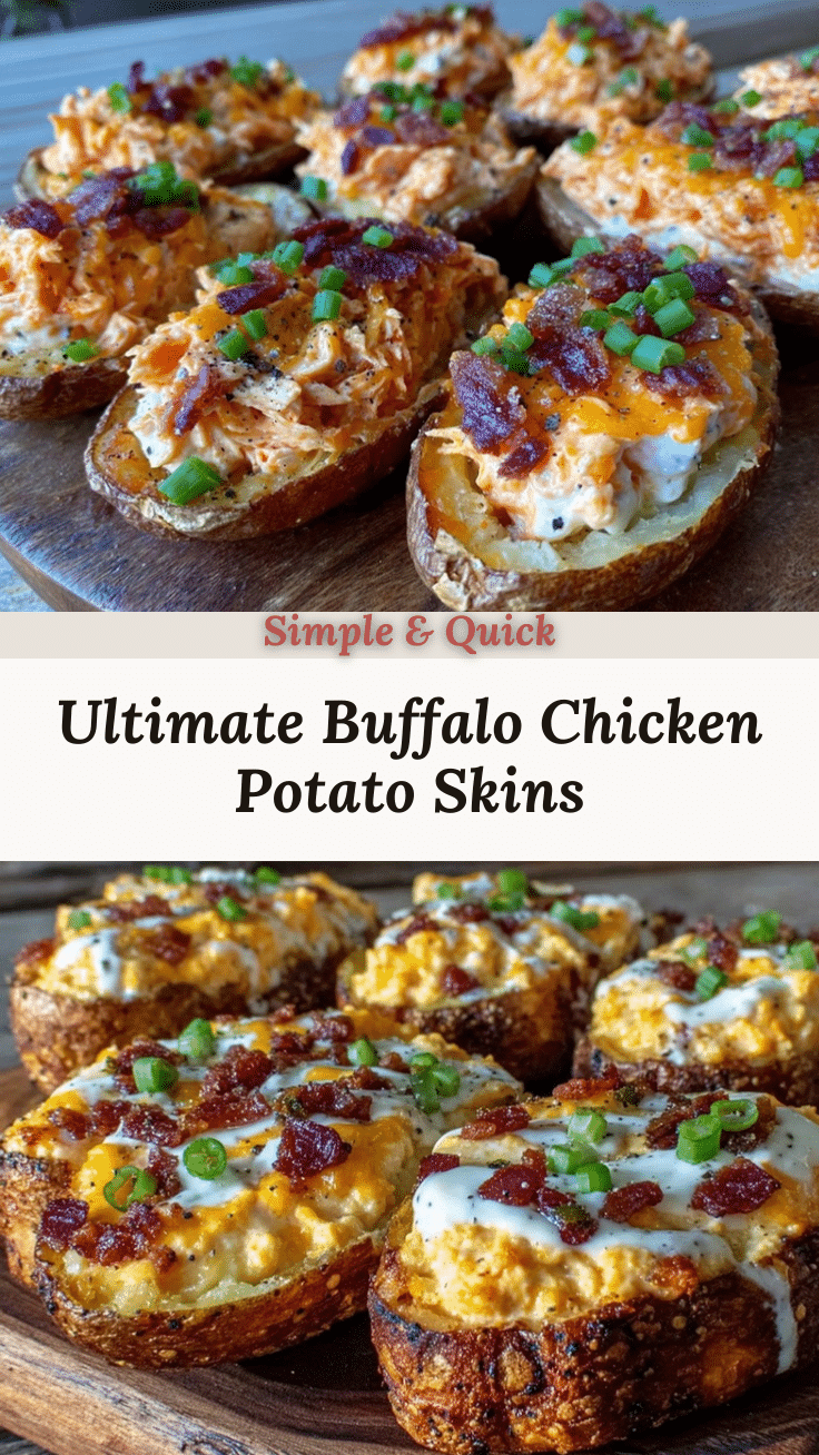 Buffalo chicken dip loaded potato skins recipe