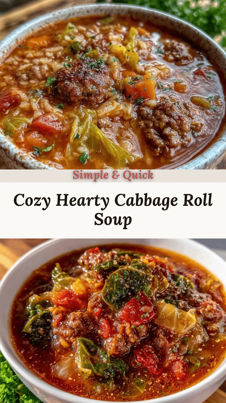 cabbage roll soup with ground beef recipe