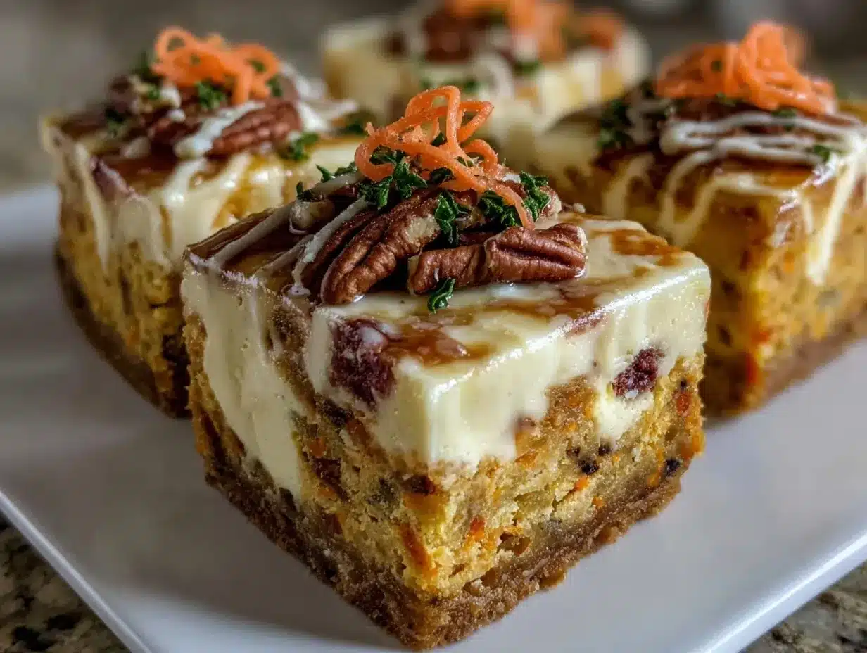 carrot cake cheesecake bars preparation steps