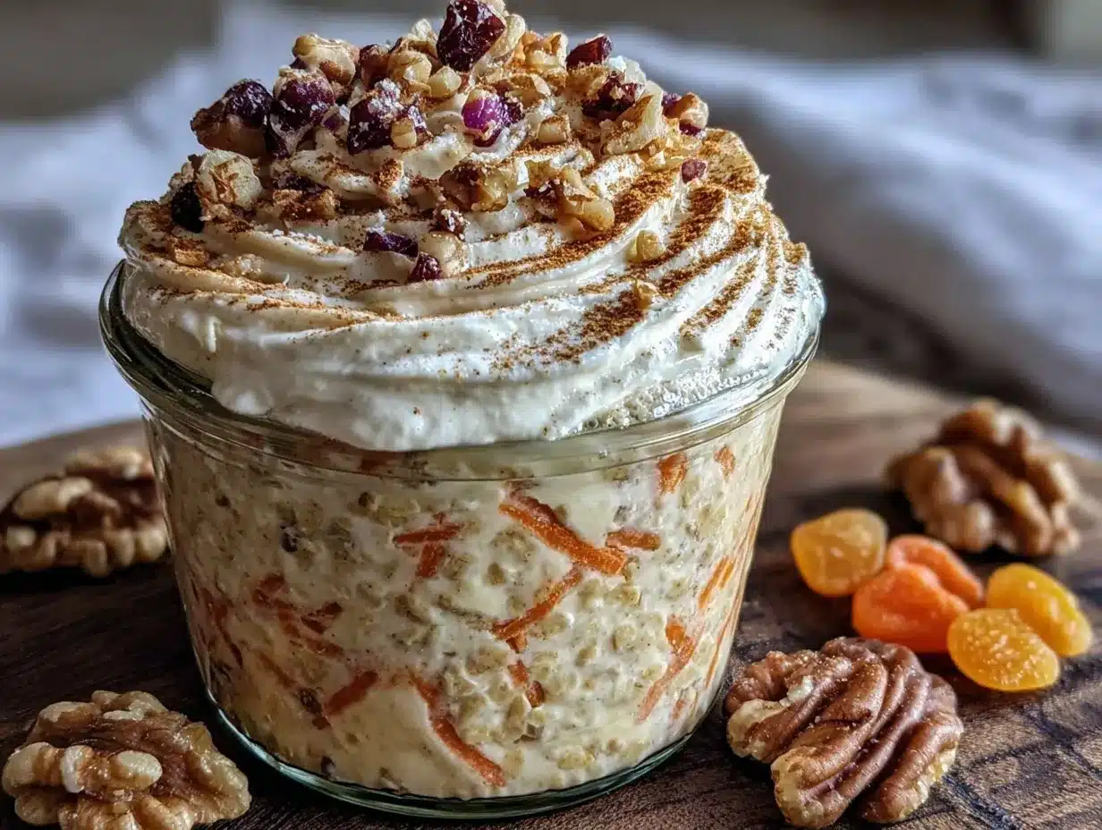carrot cake overnight oats preparation steps