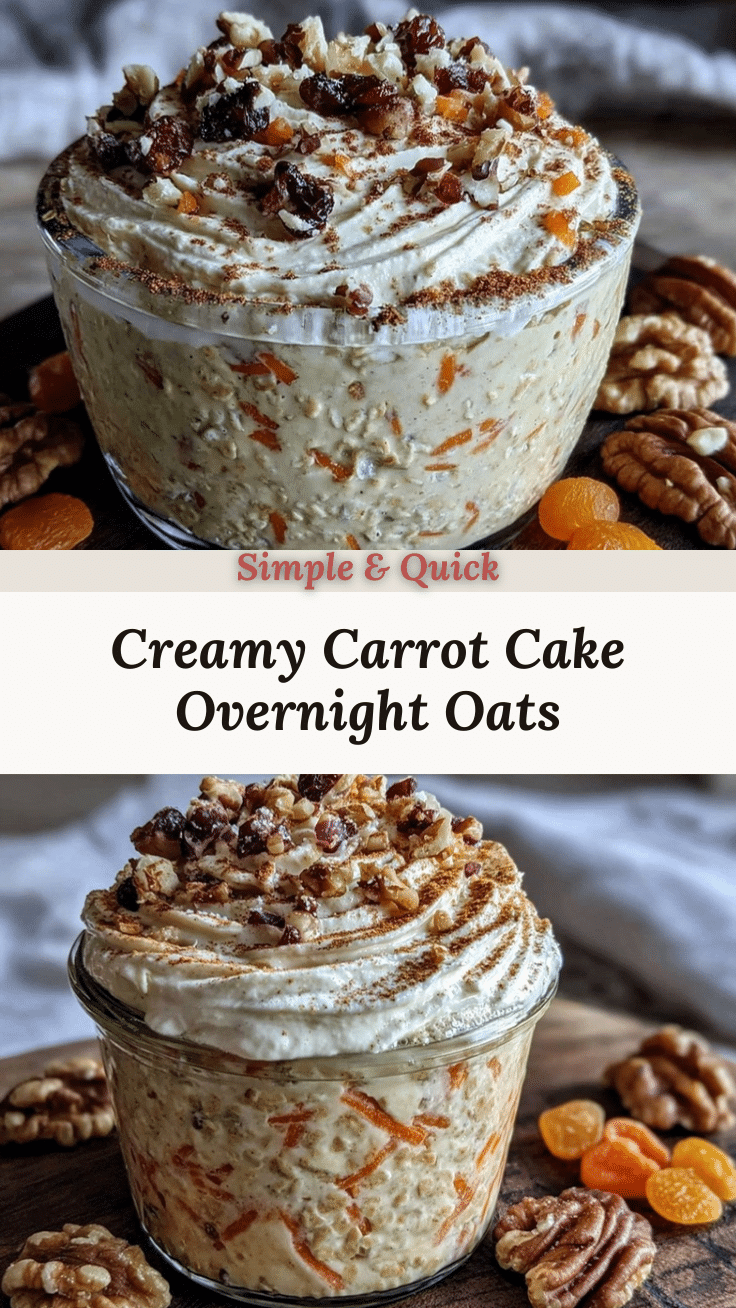 carrot cake overnight oats recipe