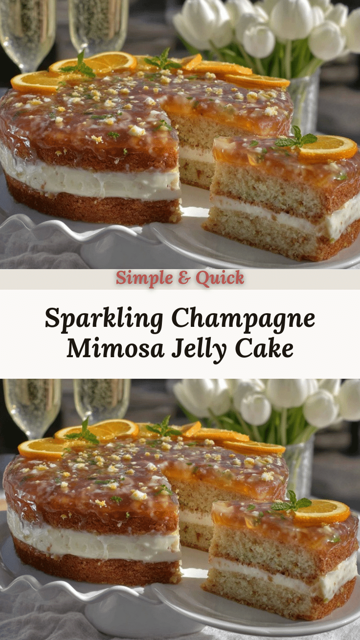 Champagne Jelly Mimosa Cake recipe