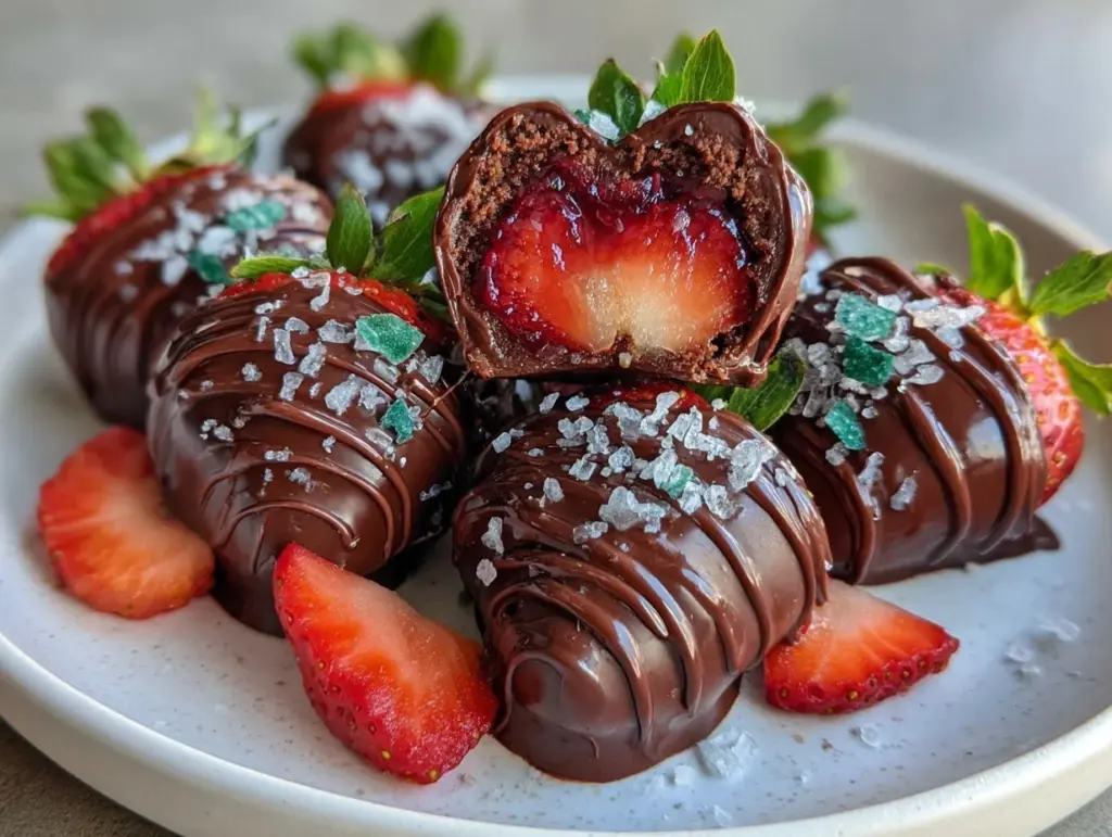 Chocolate-Covered Strawberry Heart Truffles - featured image