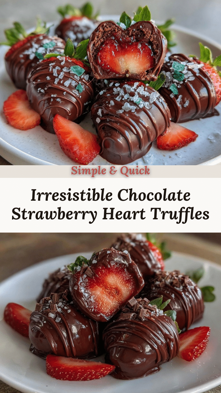 Chocolate-Covered Strawberry Heart Truffles recipe