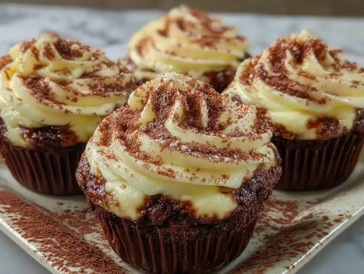 chocolate tiramisu cupcakes preparation steps