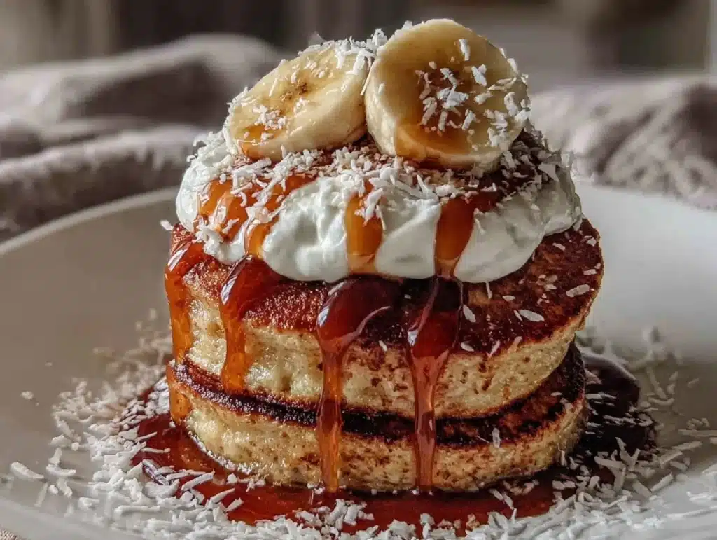 coconut cream pancakes - featured image